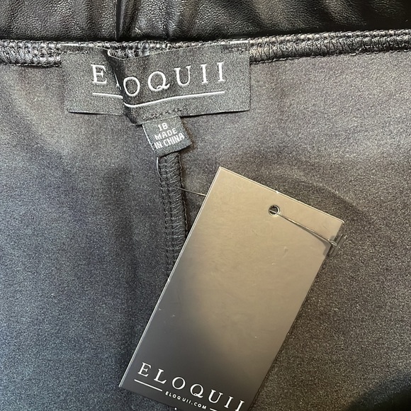 NWT Eloquii Faux Leather Leggings Size 18 - Picture 6 of 7